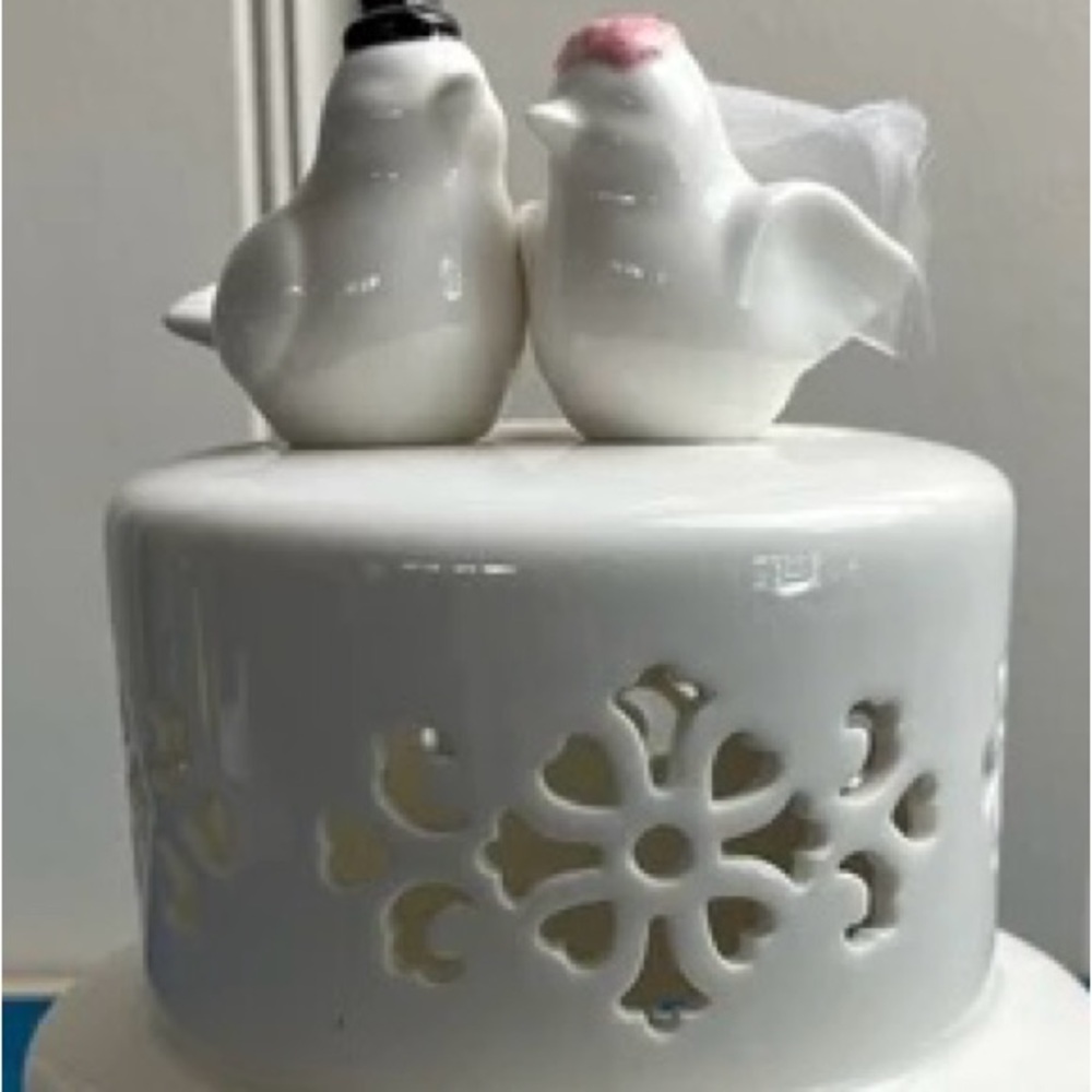 Ceramic Bird Cake Topper - White - Picture 2 of 7